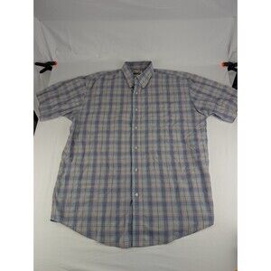 Wrangler Riata Short Sleeve Plaid Shirt Mens XXL Blue & Purple 2xl Cowboy